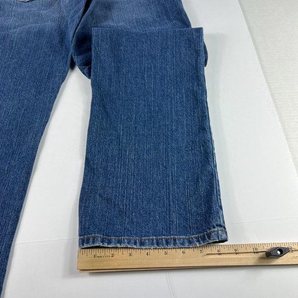 Lucky Brand Jean Women 30 Classic Fit Baby Boot Blue Faded Whisker Stretch Denim - Picture 11 of 16